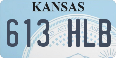 KS license plate 613HLB