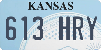 KS license plate 613HRY