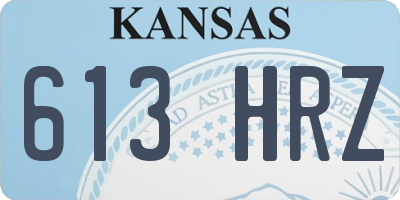 KS license plate 613HRZ