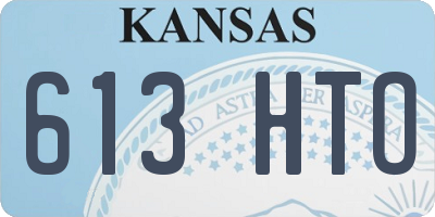 KS license plate 613HTO