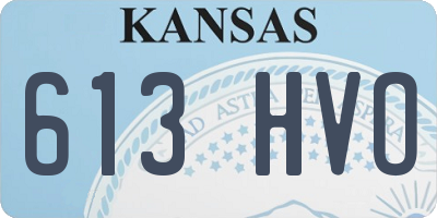 KS license plate 613HVO