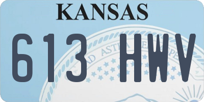 KS license plate 613HWV
