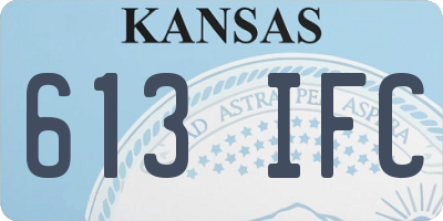 KS license plate 613IFC