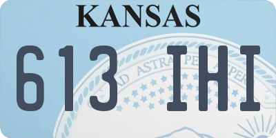 KS license plate 613IHI