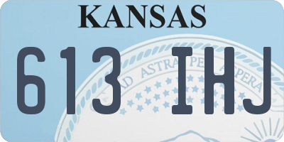 KS license plate 613IHJ
