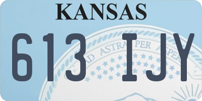 KS license plate 613IJY
