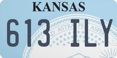 KS license plate 613ILY