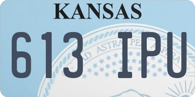 KS license plate 613IPU