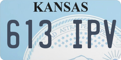 KS license plate 613IPV