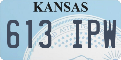 KS license plate 613IPW