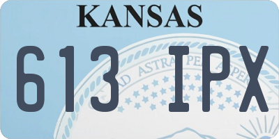 KS license plate 613IPX