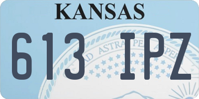 KS license plate 613IPZ