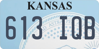 KS license plate 613IQB
