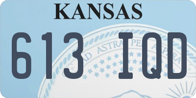 KS license plate 613IQD