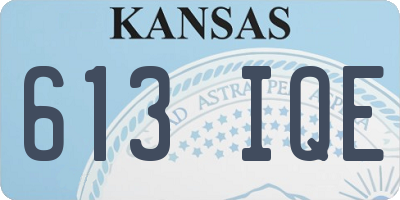KS license plate 613IQE