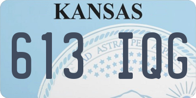 KS license plate 613IQG