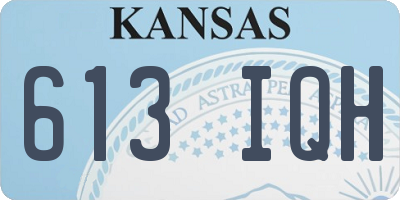 KS license plate 613IQH