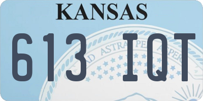 KS license plate 613IQT