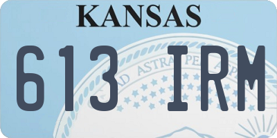 KS license plate 613IRM