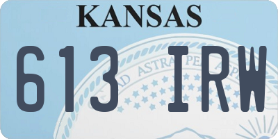 KS license plate 613IRW