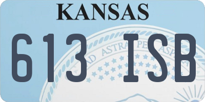 KS license plate 613ISB