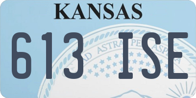 KS license plate 613ISE