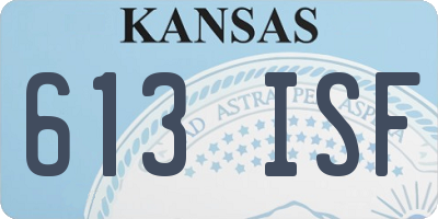 KS license plate 613ISF