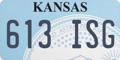 KS license plate 613ISG