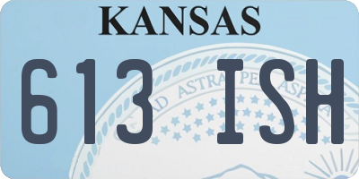 KS license plate 613ISH