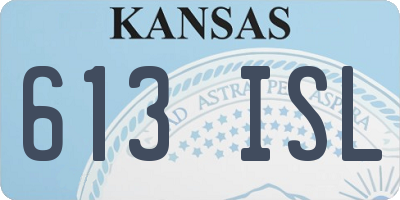 KS license plate 613ISL