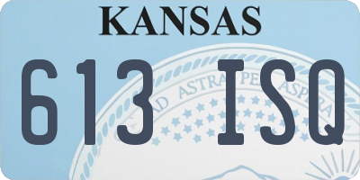 KS license plate 613ISQ