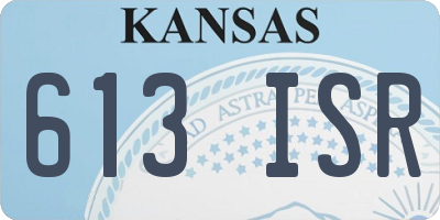 KS license plate 613ISR