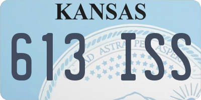 KS license plate 613ISS