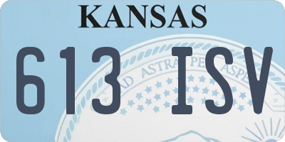 KS license plate 613ISV