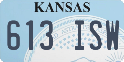 KS license plate 613ISW