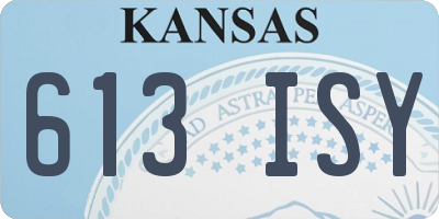 KS license plate 613ISY
