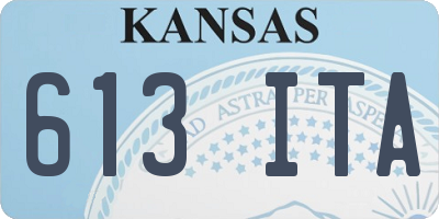 KS license plate 613ITA
