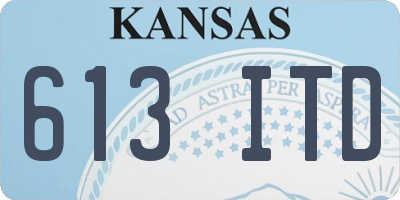 KS license plate 613ITD