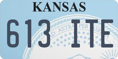 KS license plate 613ITE
