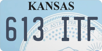 KS license plate 613ITF