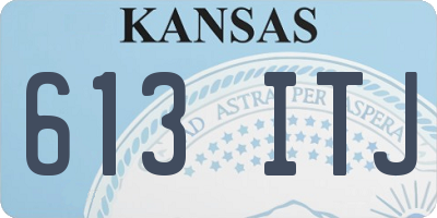 KS license plate 613ITJ
