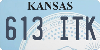 KS license plate 613ITK