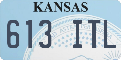 KS license plate 613ITL