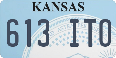 KS license plate 613ITO