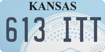 KS license plate 613ITT