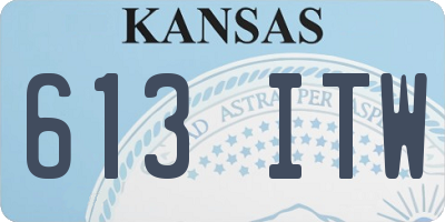 KS license plate 613ITW