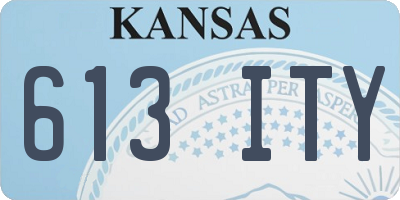 KS license plate 613ITY