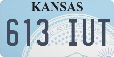 KS license plate 613IUT