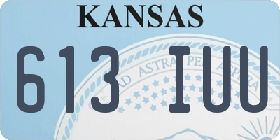KS license plate 613IUU