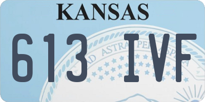 KS license plate 613IVF